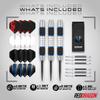 RED DRAGON Darts - Axis 24 Gram Blue Tungsten Darts Set with Flights, Shafts (Stems) and Wallet view 2