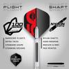 RED DRAGON Darts - Axis 24 Gram Blue Tungsten Darts Set with Flights, Shafts (Stems) and Wallet view 3