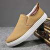 Mens Casual Walking Shoes Slip on Loafers Leisure Flat Canvas Sneakers Khaki view 2