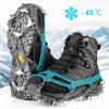 Crampons Ice Cleats Traction Snow Grips for Boots Shoes Women Men Anti Slip 19 Stainless Steel Spikes Safe Protect for Hiking Fishing Walking Climbing Mountaineering view 2