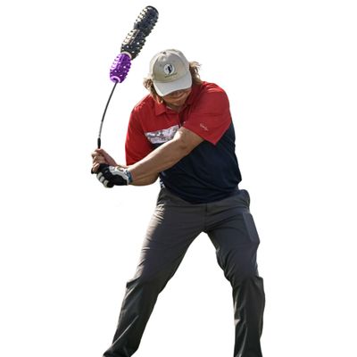 Aero Whip Shaft Tempo and Speed Golf Trainer, Flexible Shaft for Golf Training Aid, Great Golf Warm Up Tool, Swing Speed Air Resistance Training. (Black and Purple)
