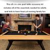 Freetime Fun Pool Table Accessories Including Billiard Balls, Pool Cues, Chalk, 8 Ball Triangle, Pool Table Brush - 26 Piece Billiard Accessories Set view 3