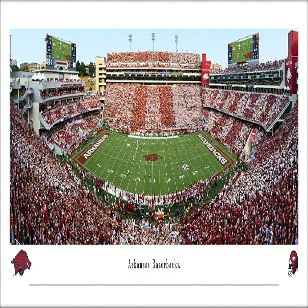 Arkansas Razorbacks Football - Unframed 40 x 13.5 Poster by Blakeway Panoramas