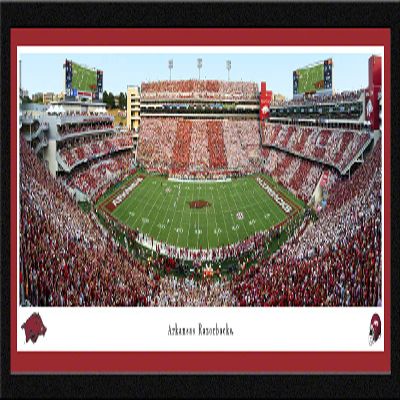 Arkansas Razorbacks Football - 42x15.5-inch Single Mat, Select Framed Picture by Blakeway Panoramas