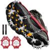 Crampons Ice Cleats Traction Snow Grips for Boots Shoes Women Men Anti Slip 19 Stainless Steel Spikes Safe Protect for Hiking Fishing Walking Climbing Mountaineering view 1