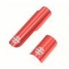 London Craftwork Aluminium Rear Triangle Frame Protector Set for Brompton in RED view 1