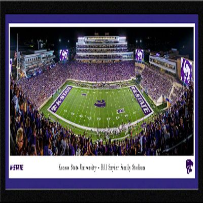 Kansas State Wildcats Football - 42x15.5-inch Single Mat, Select Framed Picture by Blakeway Panoramas