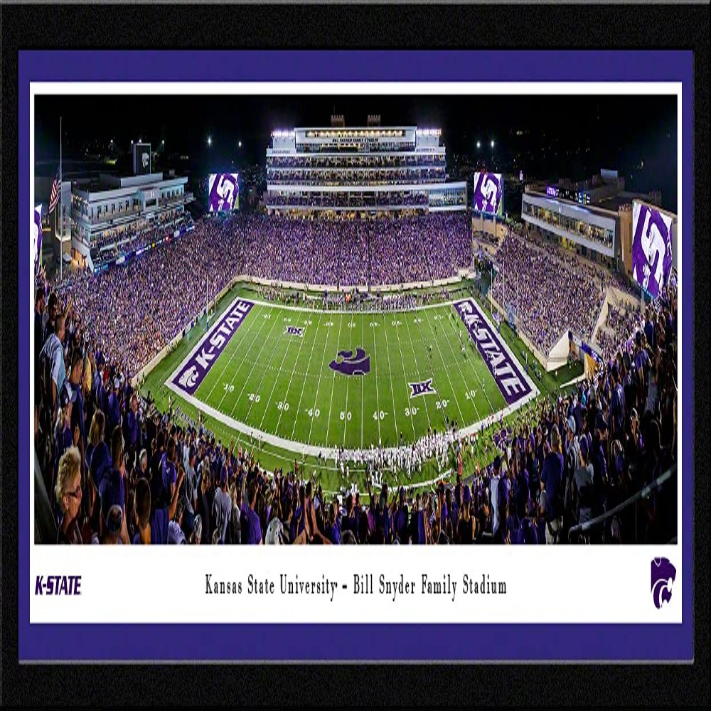 Kansas State Wildcats Football - 42x15.5-inch Single Mat, Select Framed Picture by Blakeway Panoramas