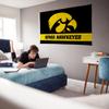 Rico Industries NCAA Iowa Hawkeyes Black with Gold Stripe 3' x 5' Banner Flag Single Sided - Indoor or Outdoor - Home Dcor view 4
