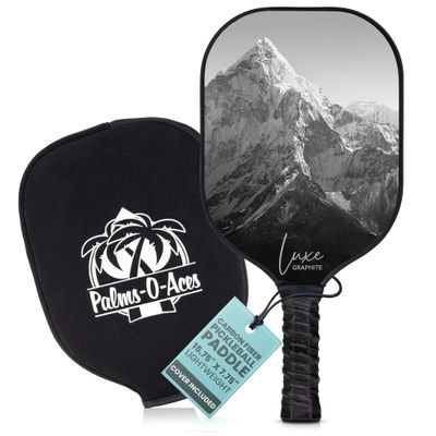 Palms-O-Aces T700 Carbon Fiber Pickleball Paddle 16mm Honeycomb Core, Textured Face for Spin & Control, Lightweight USAPA Spec Paddle with Comfort Grip & Neoprene Cover