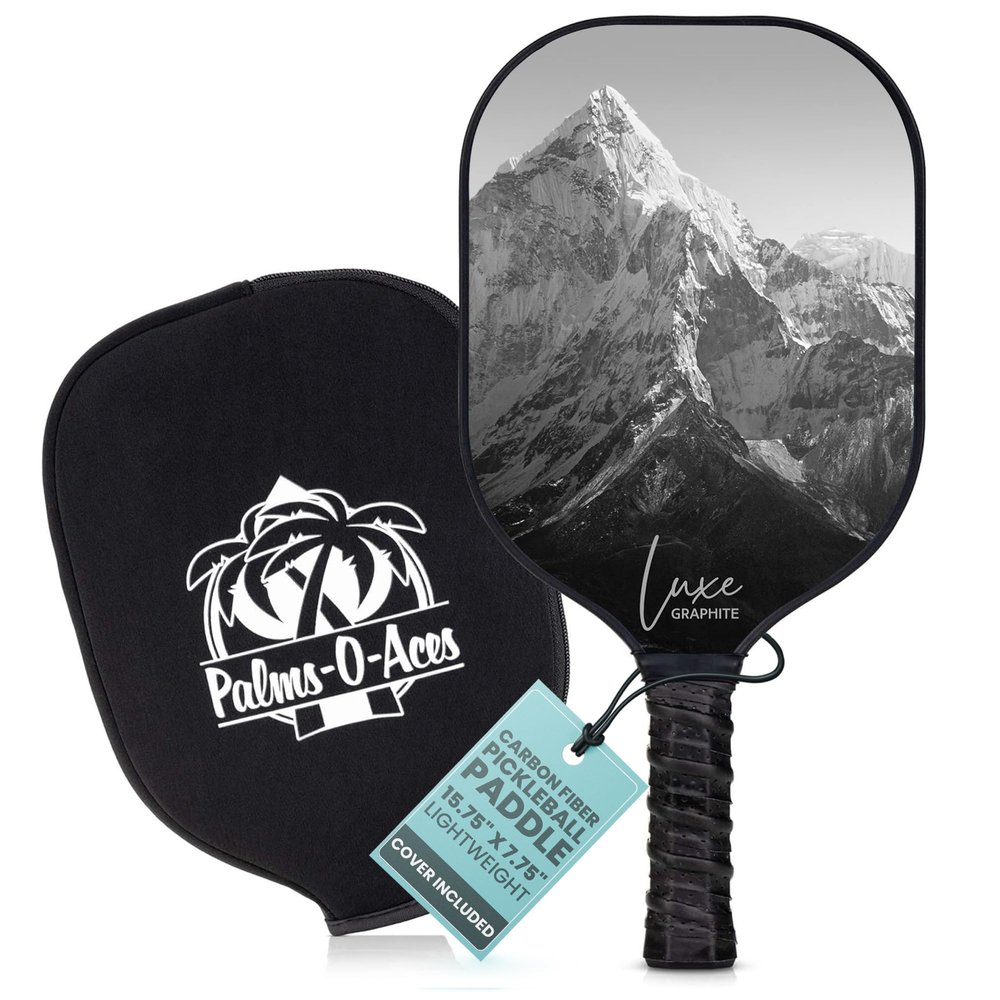Palms-O-Aces T700 Carbon Fiber Pickleball Paddle 16mm Honeycomb Core, Textured Face for Spin & Control, Lightweight USAPA Spec Paddle with Comfort Grip & Neoprene Cover