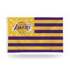 Rico Industries NBA Basketball Los Angeles Lakers Stars and Stripes 3' x 5' Banner Flag Single Sided - Indoor or Outdoor - Home Dcor view 1