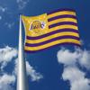 Rico Industries NBA Basketball Los Angeles Lakers Stars and Stripes 3' x 5' Banner Flag Single Sided - Indoor or Outdoor - Home Dcor view 3