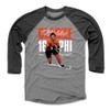 500 LEVEL Bobby Clarke Tee Shirt (Baseball Tee, XXX-Large, Black/Heather Gray) - Bobby Clarke Philadelphia Bold WHT view 1