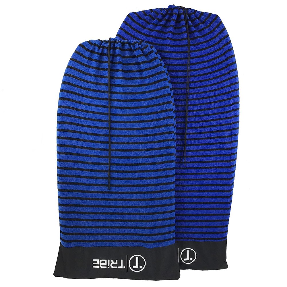 Tribe Stretchy Bodyboard Sock Cover - Black & Blue Stripe - Small