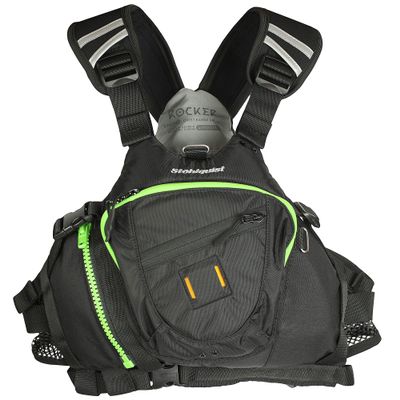 Stohlquist Rocker Lifejacket, USCGA Approved Type III PFD (Black, XX-Large)