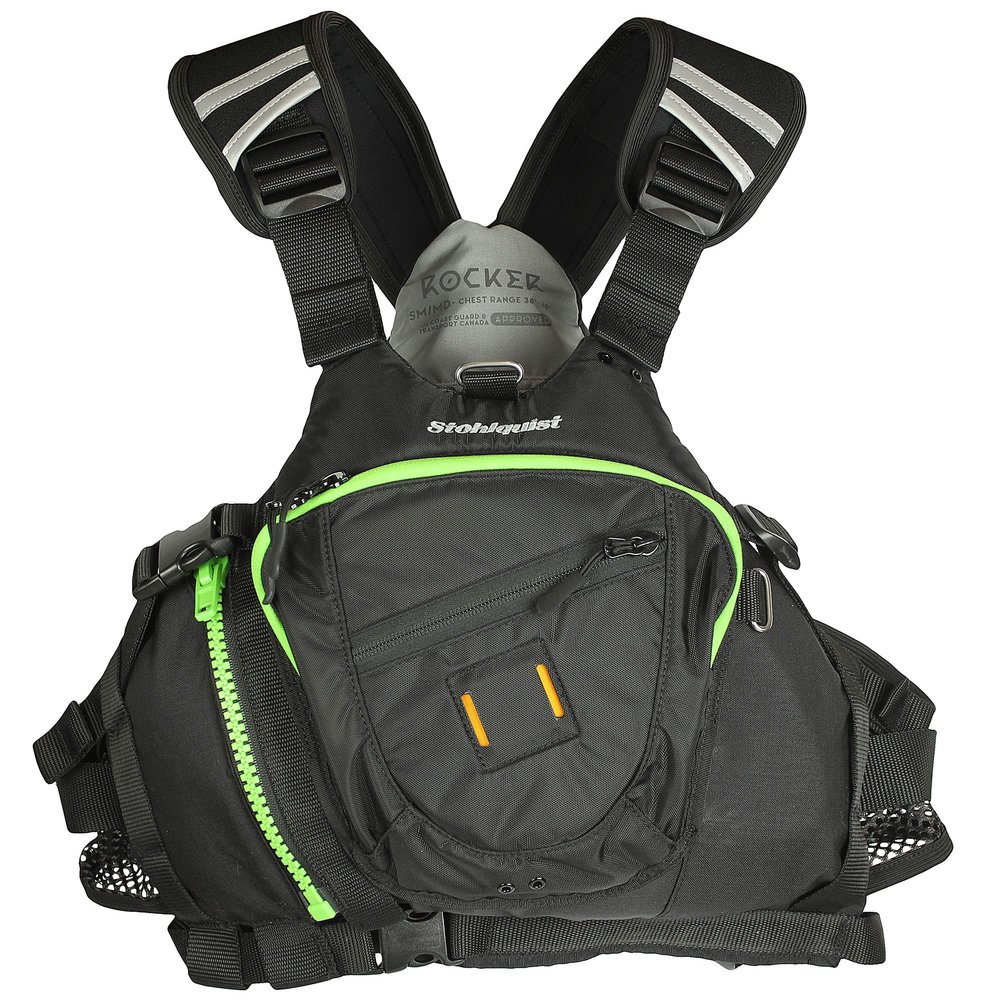 Stohlquist Rocker Lifejacket, USCGA Approved Type III PFD (Black, XX-Large)