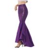 Yartina Women's Mermaid Tail Dress Princess Shiny Asymmetric Long Tail Skirt Halloween Cosplay Party Costume Purple XX-Large view 2