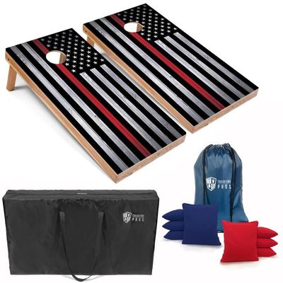 Tailgating Pros Regulation Cornhole Boards Flag Set - Includes 8 Bean Bags, Carrying Cases, and 4'x2' Corn Hole Toss Game