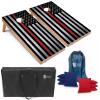 Tailgating Pros Regulation Cornhole Boards Flag Set - Includes 8 Bean Bags, Carrying Cases, and 4'x2' Corn Hole Toss Game view 1