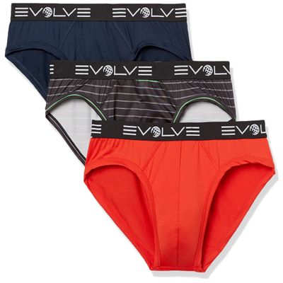 Evolve Men's Micro Sport 3 Pack No Show Briefs
