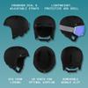 Retrospec Comstock Ski Helmet - Snowboard Helmet for Adults & Youth - Adjustable Fit Snow Helmet with Protective Shell and Breathable Vents for Men, Women, Boys & Girls view 2