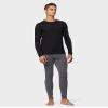 32 Degrees Mens Midweight Ultra Soft Thermal Waffle Baselayer Crew Neck Long Sleeve Top, Black, XX-Large view 2