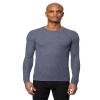 32 DEGREES Mens Midweight Ultra Soft Thermal Waffle Baselayer Crew Neck Long Sleeve Top, Stormy Night Heather, Small Blue view 1