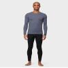 32 DEGREES Mens Midweight Ultra Soft Thermal Waffle Baselayer Crew Neck Long Sleeve Top, Stormy Night Heather, Small Blue view 2