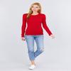 JYB CO Womens Basic Active Slim Fit Crew Neck Long Sleeve Top T-Shirt in Red -M view 4