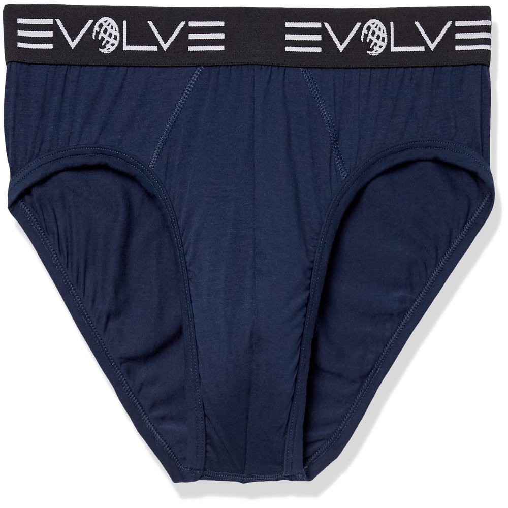 EVOLVE Men's Stretch Luxe 3 Pack No Show Briefs