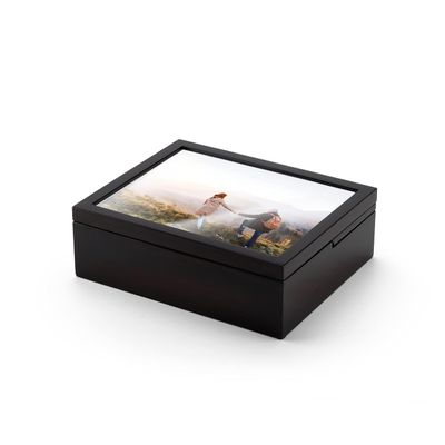 MusicBoxAttic Ultra-Modern 10 x 8 30 Note Spacious Photo Frame Musical Jewelry Box - Chariots of Fire