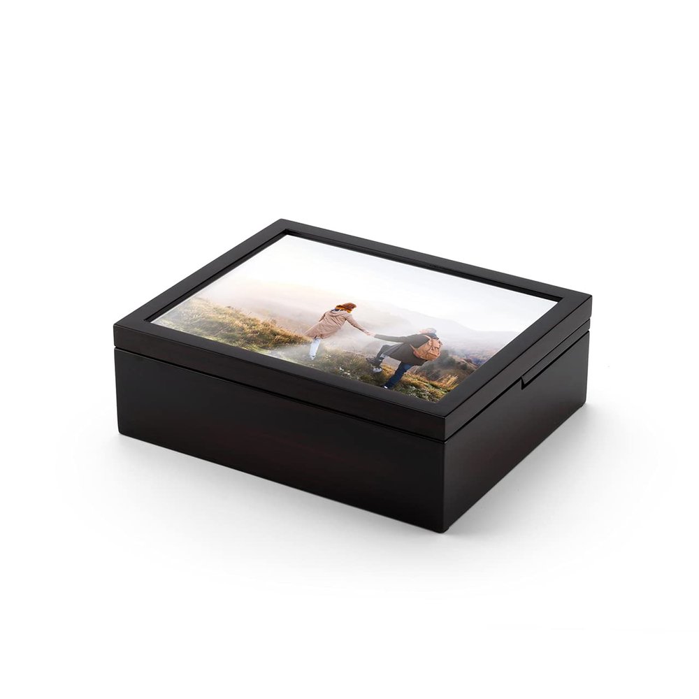 MusicBoxAttic Ultra-Modern 10 x 8 30 Note Spacious Photo Frame Musical Jewelry Box - Chariots of Fire