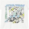 Star Wars Visions Force Grid Girl's Solid Crew Tee, White, X-Large view 3
