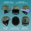 Retrospec Comstock Ski Helmet - Adult & Youth Snow Helmet with Adjustable Fit, Protective Shell & Breathable Vents for Men, Women, Boys & Girls view 2