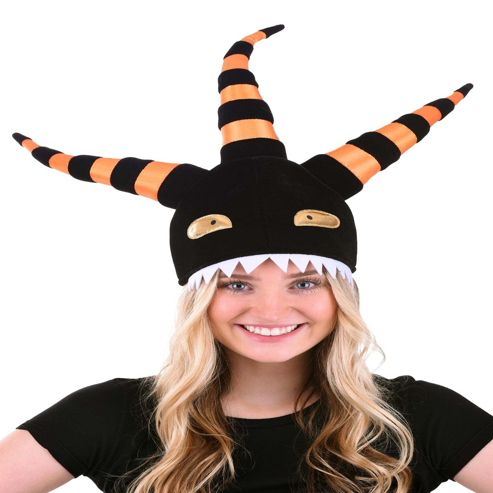 elope Disney Nightmare Before Christmas Harlequin Demon Costume Hat - Velvet with Striped Tentacles, Officially Licensed - Multicolored