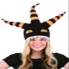 elope Disney Nightmare Before Christmas Harlequin Demon Costume Hat - Velvet with Striped Tentacles, Officially Licensed - Multicolored view 1