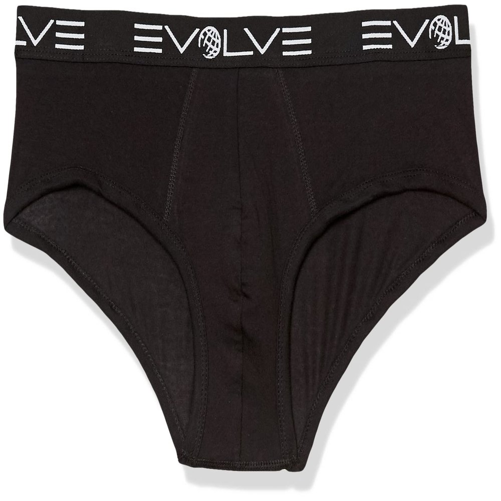 EVOLVE Men's Cotton Stretch 3 Pack No Show Briefs