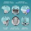 Retrospec Comstock Ski Helmet - Snowboard Helmet for Adults & Youth - Adjustable Fit Snow Helmet with Protective Shell and Breathable Vents for Men, Women, Boys & Girls view 3