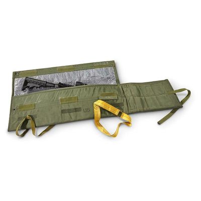 Genuine Military Surplus GI Parachutist's Individual Weapon Case, Rugged Nylon Lined with Felt and Wool