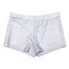 Aosva Little Girls' Sparkle Dance Tumbling Running Gymnastics Silver Short 7-8 Years view 3