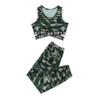 easyforever Girls Active Camouflage 2 Pcs Crop Tank Tops with Leggings Set Sport Gymnastics Dance Outfit Performance Camouflage Green Sleeveless 6 view 3