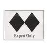 Stupell Industries Double Black Diamond Ski Sport Symbol Experts Only view 1