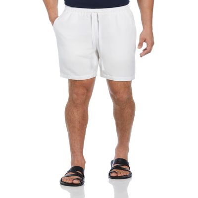 Cubavera mens Linen-blend Pull on Drawstring Casual Shorts, Brilliant White, XX-Large US