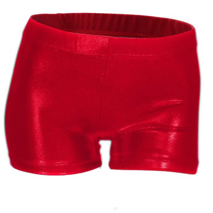 Aosva Little Big Girls Sparkle Dance Tumbling Athletic Gymnastics Red Short 9-10 Years