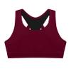 easyforever Kids Girls Athletic Sport Bra Strappy Back Vest Crop Top Tanks for Gym Workout Dance Gymnastics Burgundy D 4 view 3