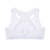 easyforever Kids Girls Athletic Sport Bra Strappy Back Vest Crop Top Tanks for Gym Workout Dance Gymnastics White D 4 view 4