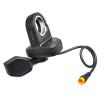 E-Bike 108X Left Thumb Throttle Speed Control 3 Pin Waterproof Connector 12V 24V 36V 48V 72V for Electric Scooters and EBike (108X-L Waterproof Plug)