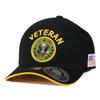 JM WARRIORS US Army Veteran Hat Army Military Official Licensed Adjustable Baseball Cap (Black-Gold), One Size view 1