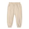 EISHOW Unisex Boys&Girls Cotton Pants, Kids Baby Harem Bottoms Sweatpants Elastic Pants Pull on Sport Jogger Trousers 1-13T (12-13T,A (Thin)-Beige,12 Years,13 Years) view 1